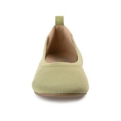 The Jersie flats by Journee Collection are the perfect basic shoe for everyday wear. With a tab at the heel and a classic round toe, these flats are both simple and stylish. They also feature a 4 mm Tru Comfort Foam™ insole and a wide-width footbed for all-day support, while the knit fabric uppers offer breathability. The flexible sole and soft fabric make them foldable for easy storage. Spring Flats With Arch Support And Round Toe, Spring Ballet Flats With Arch Support, Casual Ballet Flats With Textured Sole For Work, Casual Ballet Flats For Workwear With Textured Sole, Casual Workwear Ballet Flats With Textured Sole, Lightweight Flats With Textured Sole For Spring, Lightweight Comfortable Ballet Flats With Flat Heel, Comfortable Lightweight Ballet Flats With Flat Heel, Everyday Ballet Flats With Textured Sole For Spring