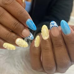 Mamma Mia Inspired Nails, Italy Vacation Nails, Amalfi Coast Nails, Italy Inspired Nails, Lemon Nails Designs, Mediterranean Nails, Nails Lemon, Italy Nails, Yorkville Toronto