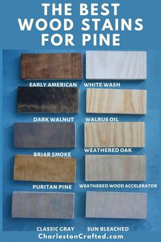 the best wood stains for pine is shown in different colors and sizes, including whitewash