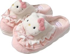 Cute Synthetic Slippers For Spring, Kawaii Synthetic Slippers With Round Toe, Cute Round Toe Slippers For Spring, Cute Closed Toe Slippers For Spring, Cute Flat Indoor Slippers, Cute Pink Flat Slippers, Cute Soft Spring Slippers, Cute White Synthetic Slippers, Kawaii Soft Slippers With Round Toe