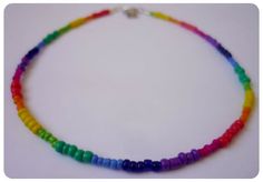 Beaded Choker Necklace, Rainbow Necklace, Seed Bead Necklace, Short or Long Beaded Necklace, Colorful Necklace, Multi- color Choker Colorful Necklace, Necklace Colorful, Rainbow Necklace, Long Beaded Necklace, Beaded Choker Necklace, Seed Bead Necklace, Colourful Necklace, Beaded Choker, Bead Necklace