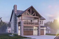 this is an artist's rendering of a two story house