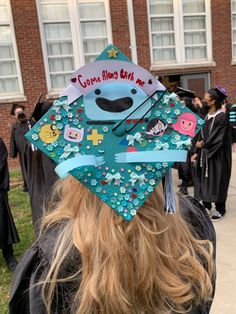 Bmo Finn mertens jake the dog graduation cap grad cap Adventure time Cartoon Network crafts Graduation Cap Designs Adventure Time, Graduation Cap Adventure Time, Weezer Graduation Cap, Graduation Cap Designs Billie Eilish, Owl House Graduation Cap, Steven Universe Grad Cap, Wall-e Graduation Cap, Adventure Time Grad Cap, Regular Show Graduation Cap