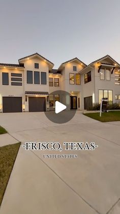 an image of a house with the words frisco texas on it