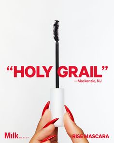 ​​The reviews are in ⭐️💫 Head to Sephora and milkmakeup.com to see why people are obsessed with our #RISEmascara. Graphic Design Makeup, Mascara Packaging Design, Make Up Graphic Design, Beauty Creative Ads, Cosmetic Ads Design, Beauty Ads Design, Product Review Design, Makeup Advertising, Mascara Design