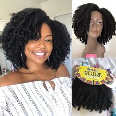 Hey Beauties, It’s Wig time! If you’ve been following me for some time now, then you know I absolutely LOVE Protective Styles! Why? They’re convenient. I always look beauty shop fresh. My Natural Hair grows like crazy! Plus, what I love about the Awa Curl Weaving hair by RastAfri is that it looks sooo NATURAL! I can … Curly Fro, Crochet Wig, Braids For Black, Twisted Hair, Transitioning Hairstyles, American Hairstyles, 4c Natural, 4c Natural Hair, Pelo Afro