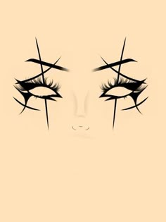 Halloween Makeup With Eyeliner, Makeup Template Design, Scary Eyeliner, Skeleton Eyeliner, Simple Halloween Eyeliner, Eyeliner Drawings, Halloween Makeup Eyeliner, Gothic Eyeliner Ideas, Halloween Eyeliner Looks