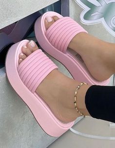 Comfortable Platform Slippers Shipping is 10-13 business days Women Slippers Fashion, Public Desire Shoes, Pretty Sandals, Pretty Shoes Sneakers, Shoes Heels Classy, Shoes Outfit Fashion, Fashion Slippers, Chic Shoes, Designer Slippers