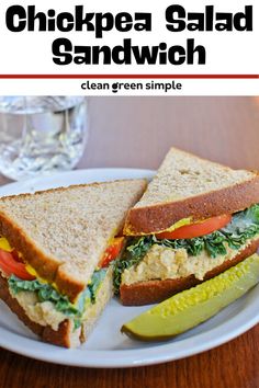 this chickpea salad sandwich is clean and simple to make it's perfect for lunch