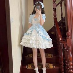 Channel your inner royal with our Victorian Princess Lolita Dress! Embellished with ruffles, frills, and bows, this dress is the epitome of cute. Choose from short or long sleeves and a variety of colors to create your perfect look. Perfect for any occasion. Bow down, fashionistas! 👸 Size Chart: Size Bust (cm) Waist (cm) Shoulder (cm) Length (cm) Bust (in) Waist (in) Shoulder (in) Length (in) XS 72-88 64 35 77 28.35-34.65 25.20 13.78 30.31 S 78-92 68 36 78 30.71-36.22 26.77 14.17 30.71 M 82-96 72 37 79 32.28-37.8 28.35 14.57 31.10 L 86-100 76 38 80 33.86-39.37 29.92 14.96 31.50 XL 90-104 80 39 81 35.43-40.94 31.50 15.35 31.89 XXL 94-108 84 40 82 37.01-42.52 33.07 15.75 32.28 Description: Origin: CNSleeve Length (cm): Short (4-16inch)Material: Polyester Princesscore White Puff Sleeve Dresses, White Princesscore Puff Sleeve Dresses, White Princesscore Dress With Puff Sleeves, White Puff Sleeve Dresses In Princesscore Style, White Princesscore Mini Dress, Princesscore White Mini Dress, Spring Princesscore Mini Dress With Ruffles, Spring Mini Dress With Ruffles In Princesscore Style, Short Sleeve Ruffled Mini Dress For Costume Party