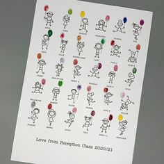 an image of children's drawings with balloons in the shape of men and women