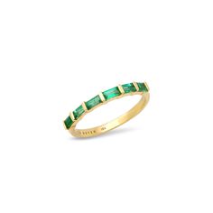 Luxury 14k Gold Emerald Ring With Baguette Diamonds, Modern Baguette Cut Rings For Everyday Luxury, Timeless 14k Gold Baguette Cut Emerald Ring, Luxury Yellow Gold Emerald Ring With Baguette Cut, Luxury Yellow Gold Emerald Baguette Cut Ring, Elegant Emerald Ring In Yellow Gold With Baguette Diamonds, Elegant Yellow Gold Emerald Ring With Baguette Diamonds, Elegant Emerald Ring With Baguette Diamonds In Yellow Gold, Modern Baguette Cut Emerald Ring