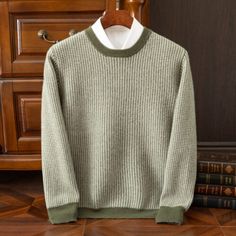 ad eBay - Find many great new & used options and get the best deals for New Thickened Wool Sweater Mens Round Neck Twist Pullover Loose Casual Bottoming at the best online prices at eBay! Free shipping for many products! Indie Style Men, Mens Knit Sweater, Western Blouse, Dark Green Sweater, Wool Sweater Men, Couple Things, Casual Bottoms, Men's Sweaters, Guys Clothing Styles