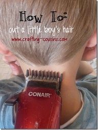 haircut tutorial- I definitely need this. I have been cutting my 3yo sons hair and husbands for a while, but these directions are a lot easier to follow than the ones that come with the clippers. I like her idea about starting at the back first Boys Hair, Boys Haircuts, Boy Hairstyles, Hair Dos, Future Kids, Things To Know, Kids Hairstyles, Parenting Hacks