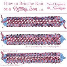 the instructions for how to make a knitted loom with knitting loom patterns