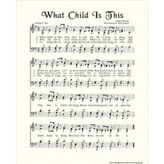 an old sheet music with the words what child is this?