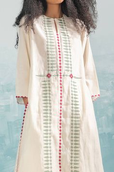 Buy Ivory Cotton Silk Chanderi Applique Nile Mild A-line Tribal Tunic For Women by Ikai Online at Aza Fashions. Tunics Online, Applique Work, Womens Tunics, Color Ivory, Cotton Silk, Aza Fashion, Fabric Cotton, Sleeve Type, Three Quarter