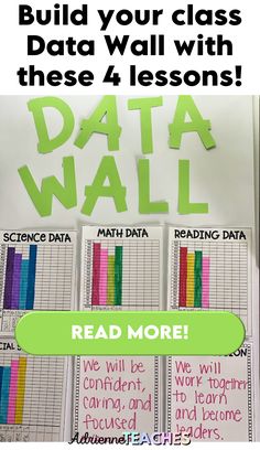 an interactive data wall for students to learn how to use the data and read it