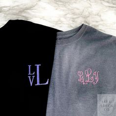 Personalized Monogram T-shirt Casual Cotton Monogram T-shirt, Monogrammed Short Sleeve Cotton T-shirt, Monogram T Shirts, Personalized Monogram, Gender Neutral, Adult Outfits, Monogram, Tops & Tees, Ships