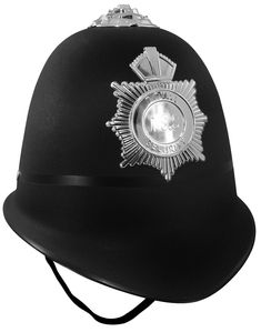 Bobby Helmet British Scotland Keystone Police Costume Officer Yard English Hat Nicky Bigs Novelties Plastic London Bobby costume novelty Helmet for adults and some teens. This cap is known as a custodian helmet worn by many male police constables and sergeants in England by the London Metropolitan police. This is the old fashioned classic helmet of the English Policeman ''Bobby'', with badge on front & piece on top. Made of thick black durable plastic. This helmet is meant to sit high on the hea Police Helmet, English Hats, 19th Century London, Novelty Helmets, Police Hat, Police Costume, London Police, Black Helmet, Hollywood Costume