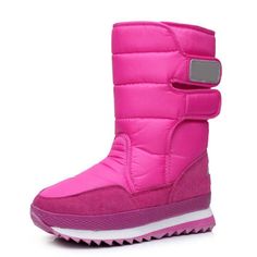 Upper Material: Synthetic Boot Height: Mid-Calf Closure Type: Hook & Loop Boot Type: Snow Boots Toe Shape: Pointed Toe Heel Height: Flat (≤1cm) Heel Type: Flat with Season: Winter Insole Material: Plush Pattern Type: Mixed Colors Outsole Material: TPR With Platforms: Yes Platform Height: 0-3cm is_handmade: No Lining Material: Plush Shaft Material: Synthetic Fit: Fits true to size, take your normal size Fashion Element: Platform Department Name: Adult Item Type: Boots Pink Weatherproof Winter Boots, Pink Waterproof Winter Boots With Round Toe, Winter Pink Waterproof Boots, Pink Boots For Outdoor Fall Activities, Pink Weatherproof Boots For Outdoor, Pink Weatherproof Outdoor Boots, Pink Weatherproof Boots For Outdoor Activities, Pink Insulated Outdoor Boots, Pink Waterproof Boots With Round Toe For Outdoor