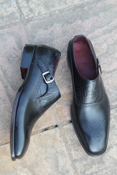 Handmade Classic Black Monk Alligator Dress Shoes sold by LeatherLooms. Shop more products from LeatherLooms on Storenvy, the home of independent small businesses all over the world. Black Dress Shoes With Crocodile Pattern, Elegant Black Dress Shoes With Crocodile Pattern, Fitted Black Dress Shoes With Crocodile Pattern, Fitted Crocodile Pattern Leather Shoes With Pointed Toe, Fitted Leather Dress Shoes With Crocodile Pattern, Leather Dress Shoes With Crocodile Pattern, Fitted Dress Shoes With Crocodile Pattern And Round Toe, Fitted Crocodile Pattern Dress Shoes With Round Toe, Black Monk Strap Shoes For Formal Occasions