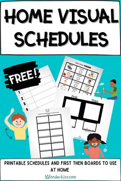 the printable worksheet for home visual schedules