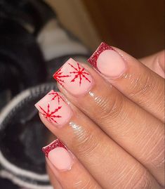 Get ready to sleigh the holiday season with these stunning shiny Christmas nail designs! From glittery reds to sparkling greens, these festive nails will add the perfect touch to your holiday look. #HolidayNails #ChristmasNails #NailArt #FestiveFingers #SparklingSeason #GlitterGoals #NailInspo #WinterWonderland #NailDesigns #HolidayGlam Xs Christmas Nails, Cute Nails Acrylic Short Christmas, Cute Short Acrylic Nails For Christmas, Cute Small Christmas Nails, Short Acrylic Nails Christmas Designs, Short Acrylic Nails Designs For Christmas, Nails For 8 Yrs Old Christmas, Cute Short Nail Sets Christmas, Cute Short Simple Christmas Nails