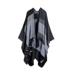 Material: Cashmere, AcrylicGender: FemalePattern Type: StripedStyle: FashionScarves Type: PonchoSeason: WinterFeature: Long, Thick, Warm ﻿SKU: 1257310 Cape Scarf, Womens Poncho, Cashmere Cape, Plaid Poncho, Cashmere Pashmina, Cashmere Poncho, Cashmere Color, Plaid Sweater, Capes For Women