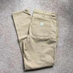 Slim Fit Skinny Legged, Carhart Women’s Pants, New With Tags Smoke-Free Pet Free Home. Please Ask Any Questions You Might Have. Womens Carhart, Carhart Pants, Carhartt Outfits, Carhartt Cargo Pants, Flannel Lined Jeans, School Starts, Carhartt Womens, Carhartt Jeans, Tan Pants