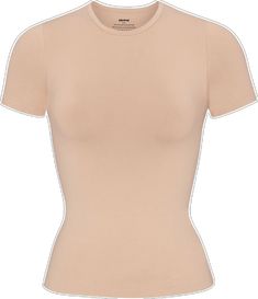 High Stretch Seamless Scoop Neck T-shirt, Basic Seamless Snug Fit T-shirt, Seamless Crew Neck T-shirt For Loungewear, Seamless Snug Fit Short Sleeve Top, Summer Crew Neck Short Sleeve Bodysuit, Basic Snug Fit Seamless T-shirt, Fitted Short Sleeve Basic T-shirt, Short Sleeve Crew Neck Top For Loungewear, Fitted Summer Top With Short Sleeves