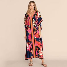 Popular Positioning Printed Beach Blouse Robe-style Casual Vacation Dress Bikini Blouse

 


Tile size: Length 130cm; Shoulder width 90cm


Bust 168cm Summer Beach Looks, Vacation Skirts, Beach Blouse, Long Beach Dress, Estilo Boho Chic, Maxi Robes, Caftan Dress, Beach Wear Dresses, Elegant Dresses Long