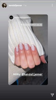 Uñas Kendall Jenner, Clean Nails Aesthetic, Nail Ideas Color, It Girl Nails, Kendall Jenner Modeling