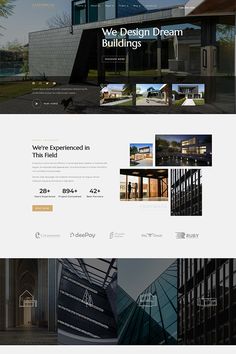 an image of a website design for a building company