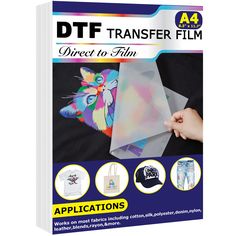 the dvd cover for dtf transfer film, with instructions on how to use it