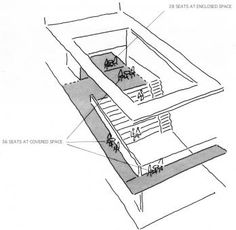 an architectural drawing shows the layout of a building