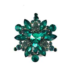 PRICES MAY VARY. Brooch Size:5.3CM*4.8CM(2.0IN*1.8IN). These delicate brooch inlay hight quality dark green austrian crystal rhinestone. These Brooches for Women Suit For Coat,Suit,Dress,T-shirt,Hat,Scarf,Collar,Bagpack and so on. Occasion:Can be used in valentine's day,wedding day,anniversary,mother's day,christmas day, thanksgiving day,party,birthday or a special occasion. FABULOUS Gift:A ideal gift for girlfriend,lover,wife,brides,bridesmaids,girls,daughter,women,ladies,mother,sister and so o Formal Green Rhinestone Brooches, Elegant Green Rhinestone Brooches, Green Crystal Brooch Jewelry, Dress T Shirt, Coat Suit, Suit Dress, Rhinestone Flower, Hat Scarf, Crystal Brooch