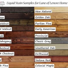 the different types of wood that are available for stain stains and varnishing on furniture