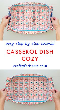 two images showing how to make a casserole dish with the instructions for making it