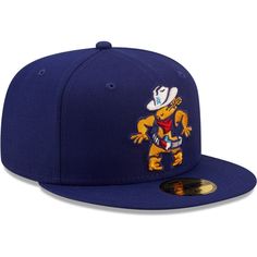 Wearing this New Era 59FIFTY hat on more than just game day allows your Amarillo Sod Poodles fandom to be seen all the time. A trendy high crown and fitted construction pair for a classic design. Bold Amarillo Sod Poodles embroidery completes this cap for an accessory that shows you're more than an average fan. Flat bill with ability to curve Imported Officially licensed Material: 100% Polyester Embroidered graphics with raised details Structured fit Brand: New Era High Crown Contrast-color unde Sports Fan Fitted Hat With Flat Brim, Baseball Season Fan Merchandise Flat Brim Hat, Game Day Hat For Baseball Season, Flat Brim Baseball Fan Merchandise Hats, Throwback Game Day Hat With Curved Brim, Game Day Throwback Hat With Curved Brim, Throwback Fan Gear Hat With Curved Brim, Throwback Curved Brim Hat For Game Day, Throwback Curved Brim Hats For Fan Gear