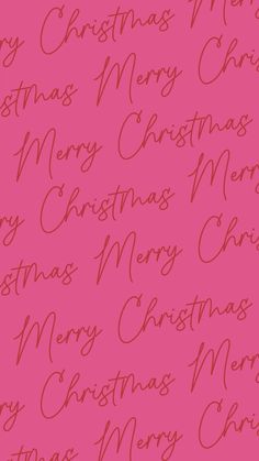 the words merry christmas are written on pink paper