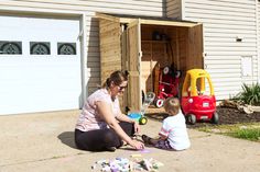 WE BUILT A MINI SHED FOR OUTDOOR TOYS - Grove House Reno