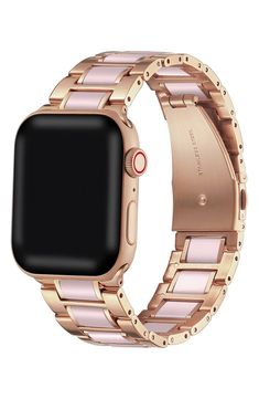 The Posh Tech Resin Detail Apple Watch® SE & Series 7/6/5/4/3/2/1 Bracelet Watchband | Nordstrom Gucci Apple Watch Band, Apple Watch Hacks, Rose Gold Apple Watch, Best Apple Watch, Apple Watch Sizes