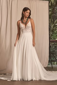 Lillian West 66286 Wedding Dress exclusively at The Wedding Studio Bridal Boutique in Carmel, Indiana Rembo Styling, Designer Bridal Gowns, Wedding Dress Shopping, Chiffon Skirt, A-line Wedding Dress, Beach Wedding Dress