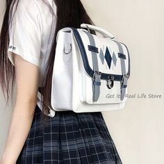 Brand Name: TuTu BlosaPlace Of Origin: ZHE JIANG ProvinceOrigin: CN(Origin)Main Material: PUCapacity: 20-35 LitreItem Type: BackpacksStyle: Preppy StyleClosure Type: HaspTechnics: EmbossingExterior: Open PocketRain Cover: NoGender: WOMENCarrying System: Arcuate Shoulder StrapLining Material: Synthetic LeatherModel Number: H228Pattern Type: panelledBackpacks Type: SoftbackInterior: Interior Slot PocketInterior: Cell Phone PocketInterior: Interior Zipper PocketHandle/Strap Type: Soft Handle Harajuku Style Large Capacity School Bag, Harajuku Style Student Backpack For Back To School, White Harajuku Satchel For Everyday Use, Harajuku Style Bags For Students, Back To School, Harajuku Style Student Bags For Back To School, Kawaii Large Capacity School Backpack, Kawaii Large Capacity Backpack For School, Harajuku Style Rectangular Backpack For Everyday Use, Trendy Leather Satchel Backpack For School