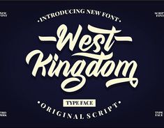 the logo for west kingdom typeface script