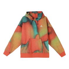 Nike ACG Therma-FIT Hoodies 'Orange Green' DQ5790-891 (Unisex/Loose Fit/Colorblock) Multicolor Hoodie With Drawstring For Outdoor, Orange Long Sleeve Sports Hoodie, Orange Hoodie Sweatshirt For Winter, Orange Sporty Hoodie For Sports, Sporty Orange Hoodie For Sports, Sporty Multicolor Hoodie For Outdoor, Multicolor Sports Sweatshirt With Drawstring Hood, Orange Sweatshirt For Sports In Fall, Sporty Orange Hooded Sweatshirt