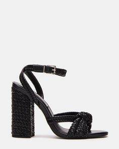 MALOU Black Rope Block Heel | Women's Heels – Steve Madden Steve Madden Store, Apparel Merchandising, Black Rope, Women's Heels, Final Touch, Heel Sandal, Subtle Textures, Block Heels Sandal, The Block