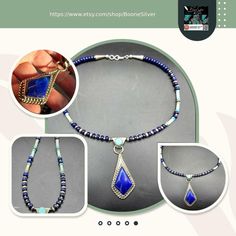 Unleash your inner warrior with our 🔥handmade Native American Lapis pendant necklace! 💎 Crafted with sterling silver and stunning Kingman turquoise, this necklace is a must-have for both men and women. 💪 Grab yours for just $479.00 and elevate your style game today. 👑 #NativeAmericanJewelry #HandmadeNecklace #KingmanTurquoise #SterlingSilver #MensNecklace #WomensJewelry #StatementPiece #SouthwesternStyle #TurquoiseLovers Artisan Beaded Necklace With Sterling Silver Clasp, Artisan Turquoise Necklace With Silver Beads As Gift, Artisan Lapis Lazuli Pendant Necklace, Sterling Silver Pendant Beaded Necklace With Polished Beads, Sterling Silver Beaded Pendant Necklace, Artisan Sterling Silver Necklace With Polished Beads, Sterling Silver Pendant Necklace With Silver Beads, Sterling Silver Pendant Necklace With Polished Beads, Handmade Blue Turquoise Amulet Necklace