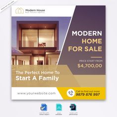 a modern home for sale flyer